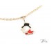 Коледна Детска Гривна 14К Жълто Злато с Коледни Емайлирани Играчки Bloom Jewellery